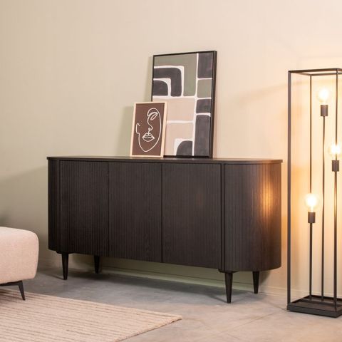 LABEL51 Dressoir Oliva - Zwart - Eiken